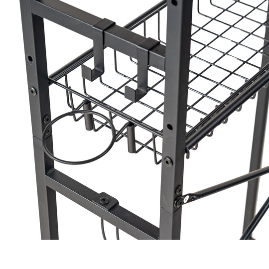 over-the-toilet storage rack, bathroom organizer with multiple shelves