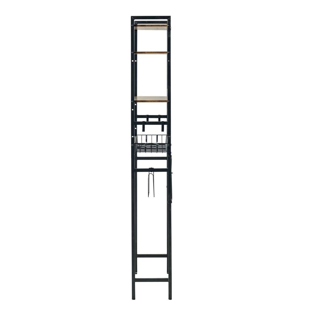 over-the-toilet storage rack, bathroom organizer with multiple shelves