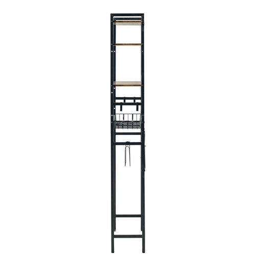 over-the-toilet storage rack, bathroom organizer with multiple shelves