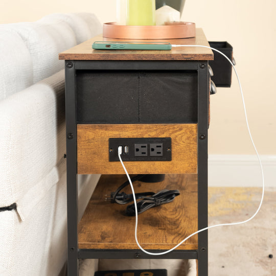 modern console desk, entryway table with storage drawers for home or office