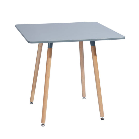 Rookie modern dining table - available in black, white, or grey with rubberwood legs