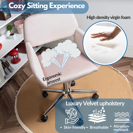 Ross Ergonomic Upholistery Office Chair with Black Metal Legs