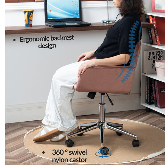 Ross Ergonomic Upholistery Office Chair with Black Metal Legs
