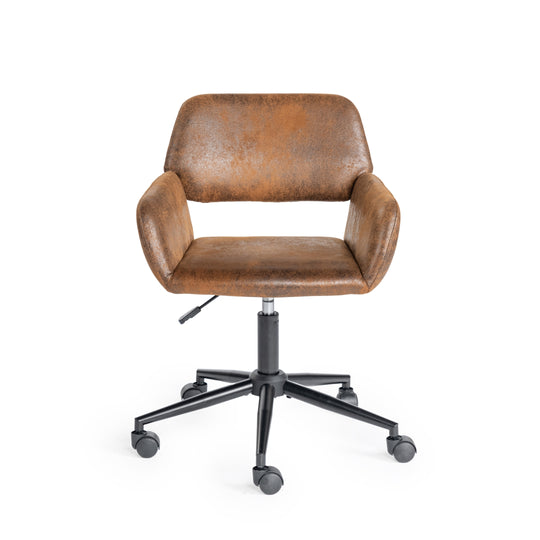 Ross Ergonomic Upholistery Office Chair with Black Metal Legs