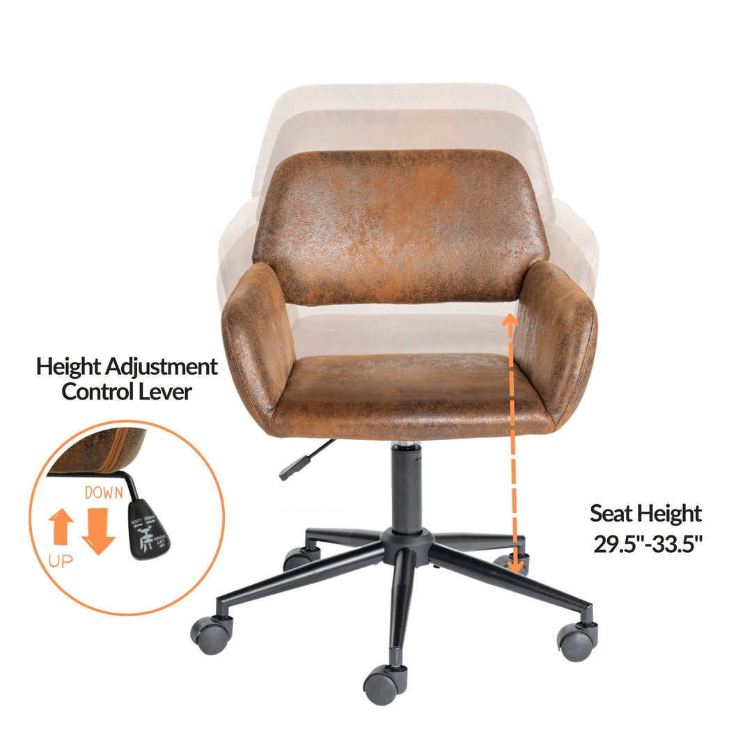 Ross Ergonomic Upholistery Office Chair with Black Metal Legs