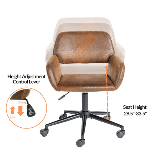 Ross Ergonomic Upholistery Office Chair with Black Metal Legs