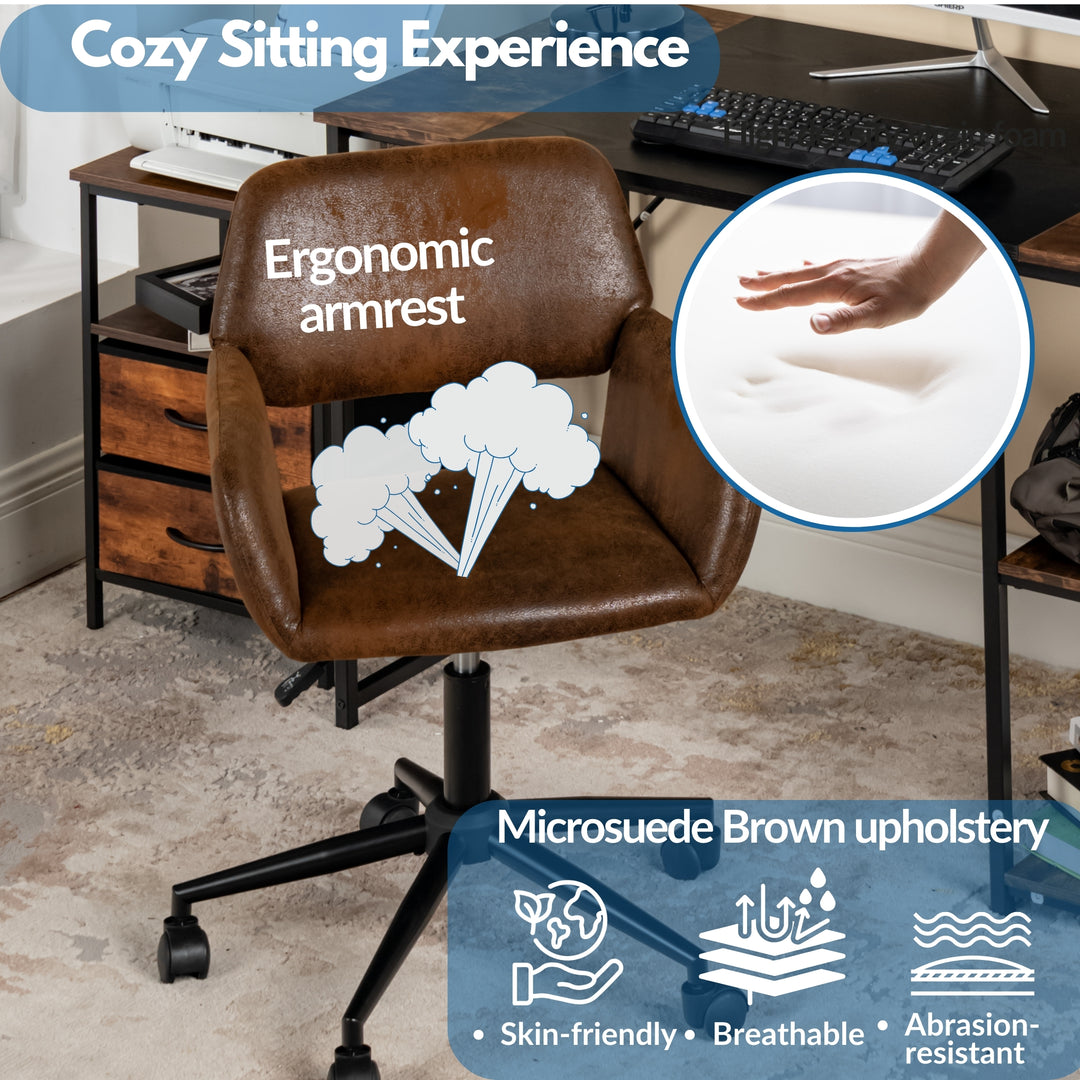 Ross Ergonomic Upholistery Office Chair with Black Metal Legs
