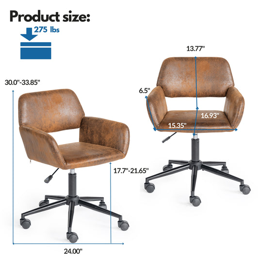 Ross Ergonomic Upholistery Office Chair with Black Metal Legs