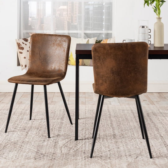 Scargill Beige Dining Chair – Upholstered Seat, Metal Legs, Modern
