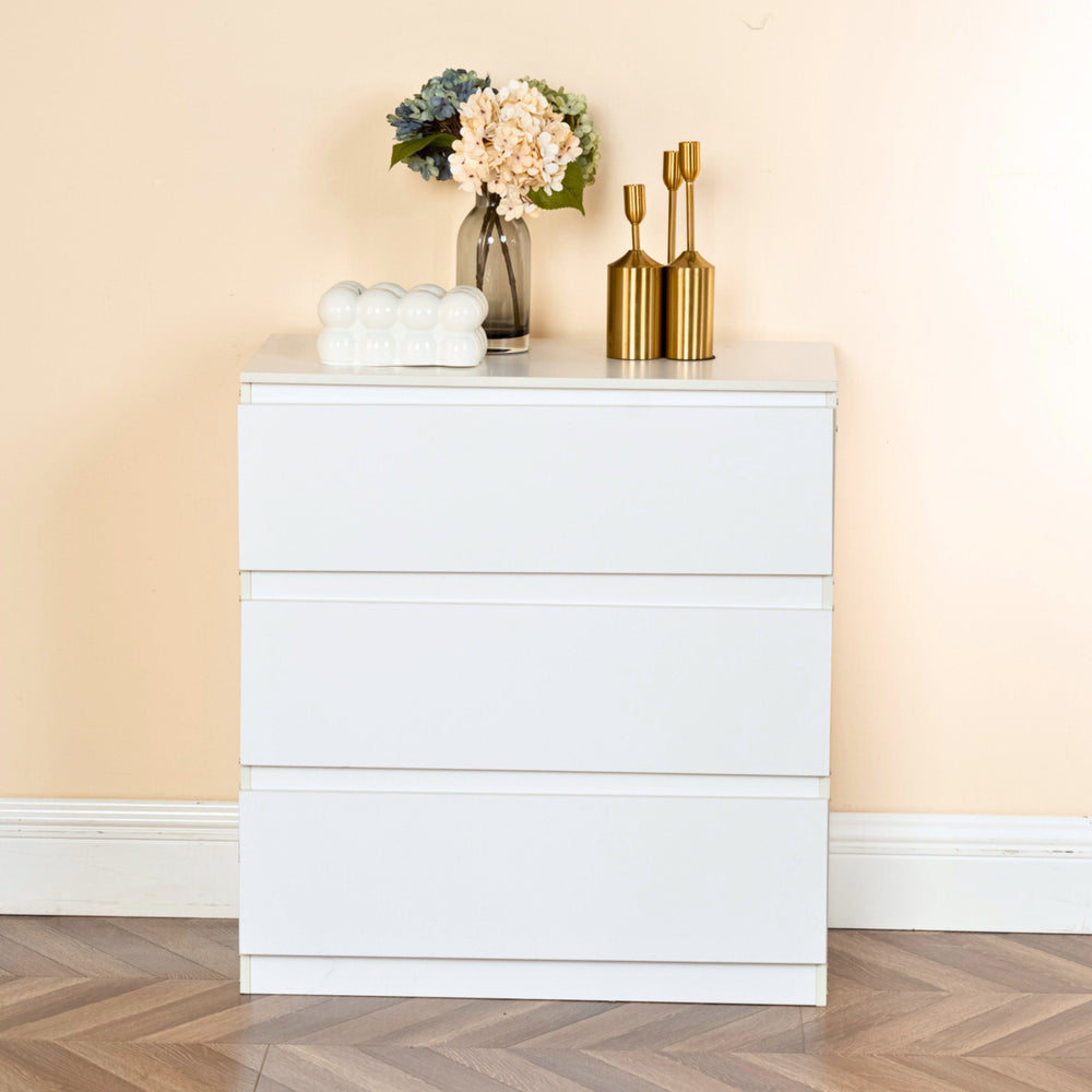 Senna White Modern 3 Drawer Dresser