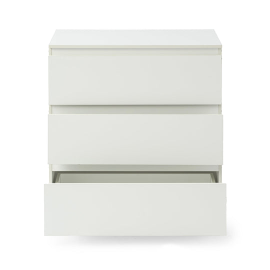 Senna White Modern 3 Drawer Dresser