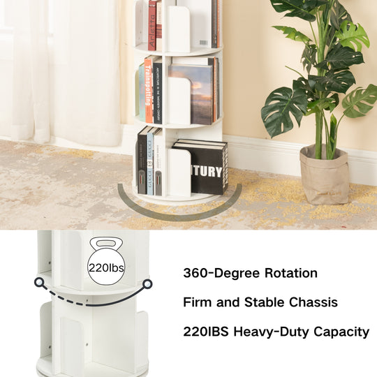 Singed Swivel Storage Bookshelf