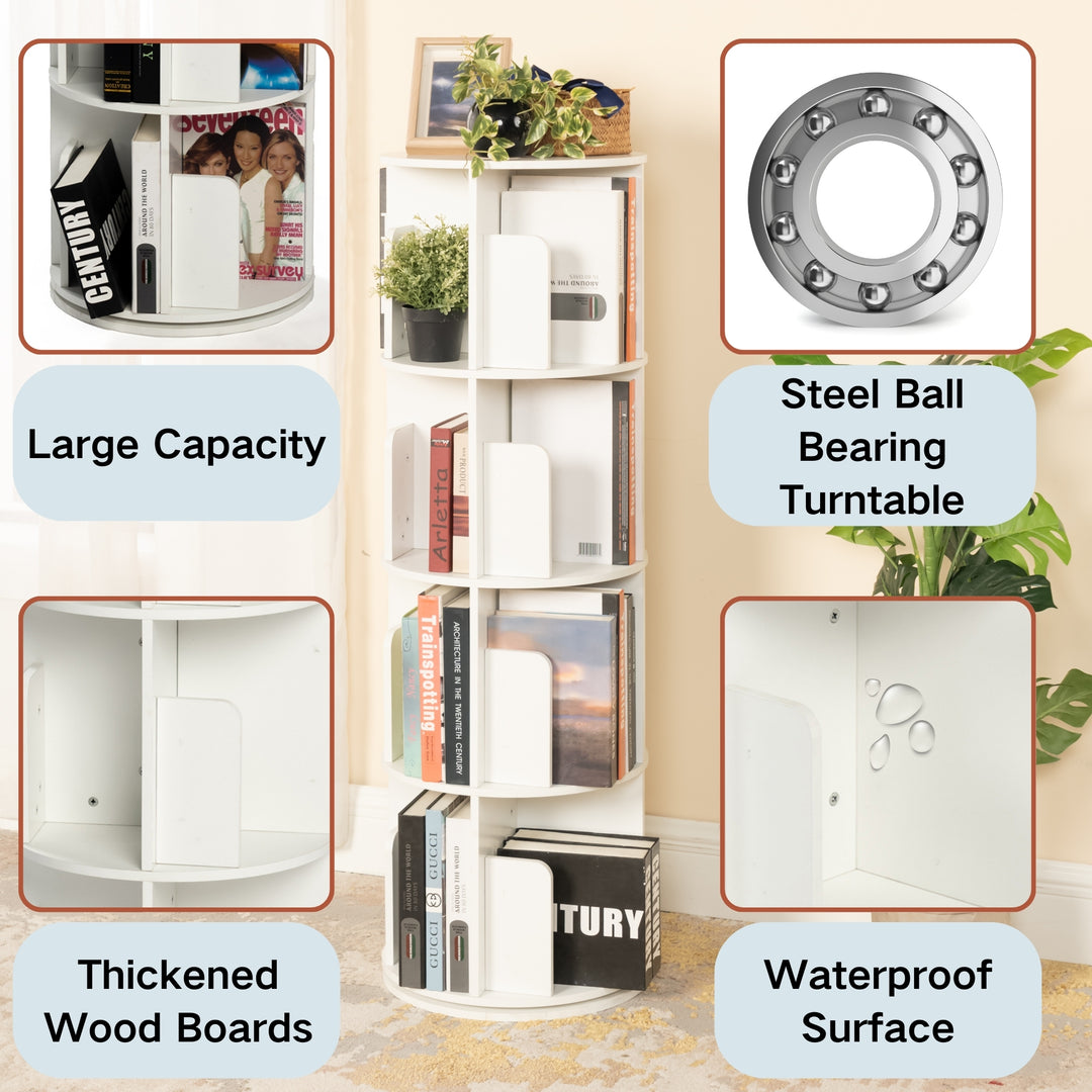 Singed Swivel Storage Bookshelf