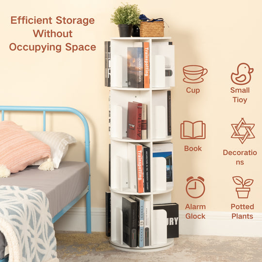 Singed Swivel Storage Bookshelf