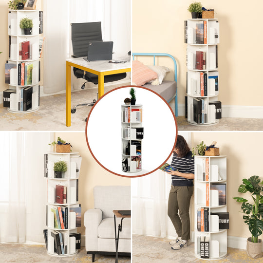 Singed Swivel Storage Bookshelf