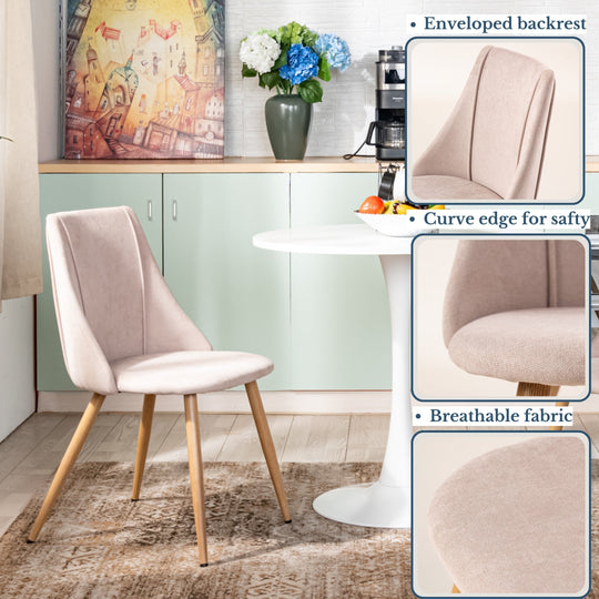 Smeg Soft High Back Upholstered Dining Chairs-HOMY CASA