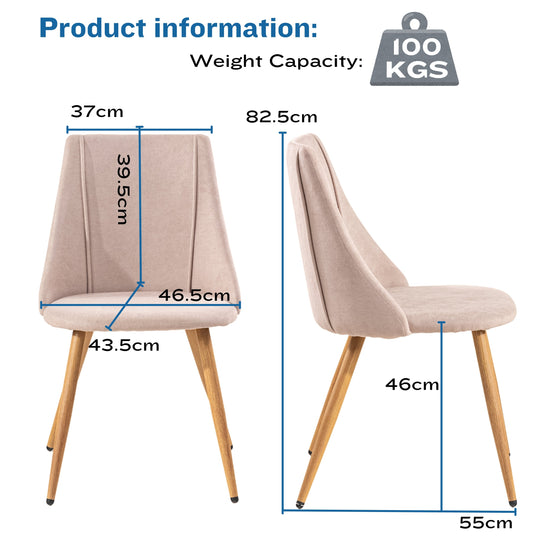 Smeg Soft High Back Upholstered Dining Chairs-HOMY CASA