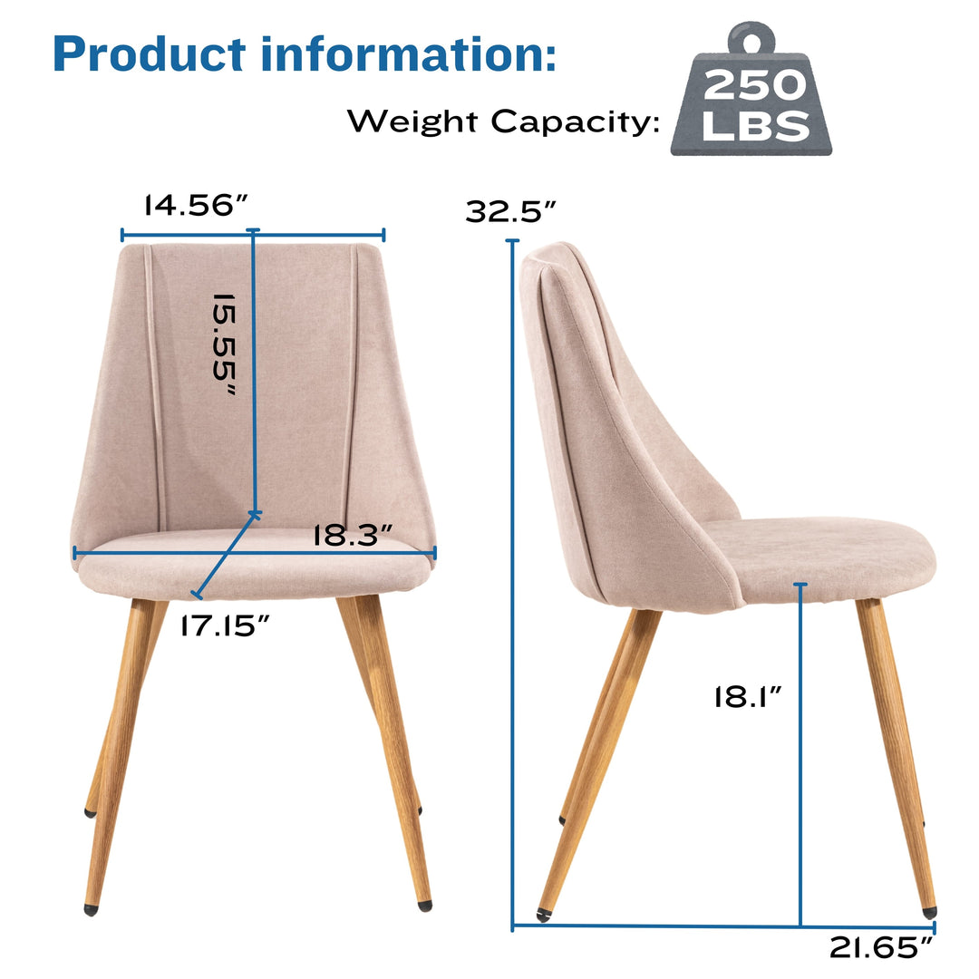 Smeg Soft High Back Upholstered Dining Chairs-HOMY CASA