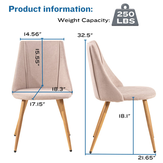 Smeg Soft High Back Upholstered Dining Chairs-HOMY CASA