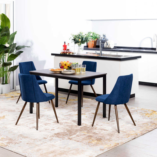 Smeg Soft High Back Upholstered Dining Chairs-HOMY CASA
