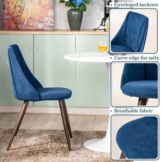 Smeg Soft High Back Upholstered Dining Chairs-HOMY CASA
