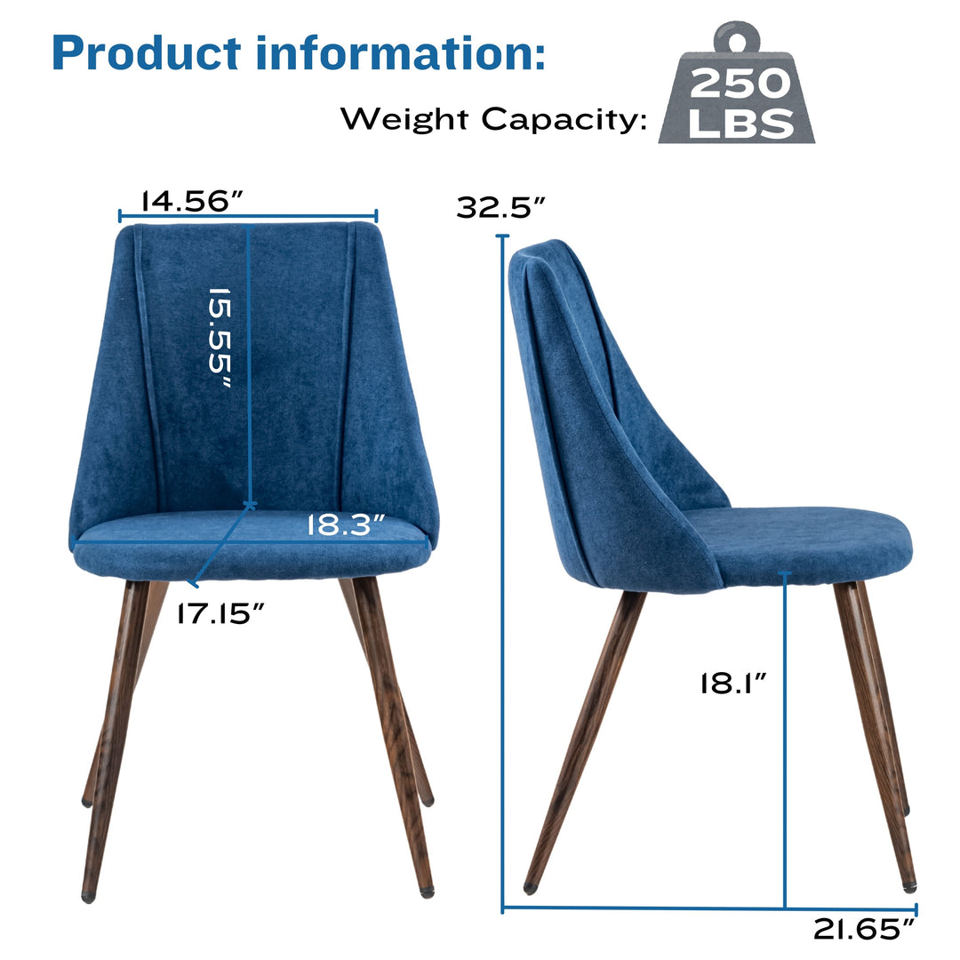 Smeg Soft High Back Upholstered Dining Chairs-HOMY CASA