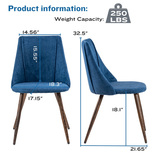 Smeg Soft High Back Upholstered Dining Chairs-HOMY CASA