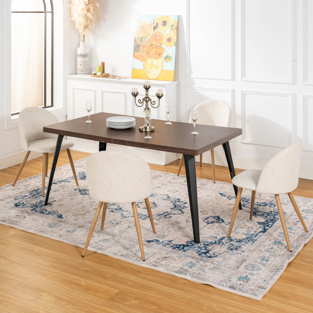 Stan Modern Rectangular Dining Table, Perfect for Home and Small Spaces-HOMY CASA 
