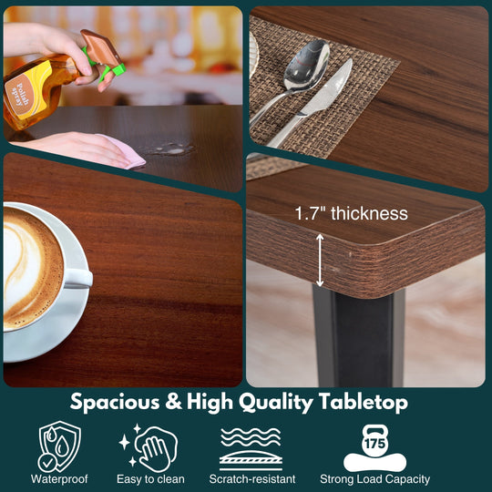 Stan Modern Rectangular Dining Table, Perfect for Home and Small Spaces-HOMY CASA 