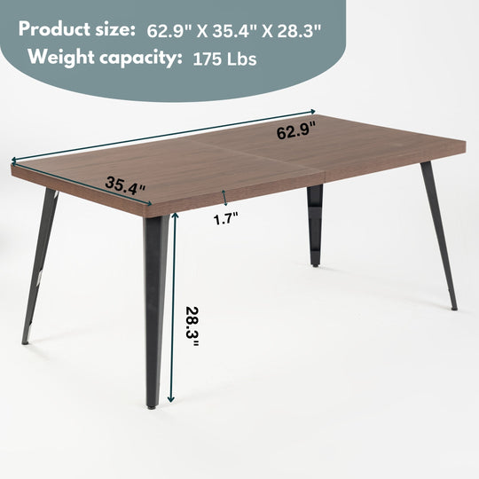 Stan Modern Rectangular Dining Table, Perfect for Home and Small Spaces-HOMY CASA 