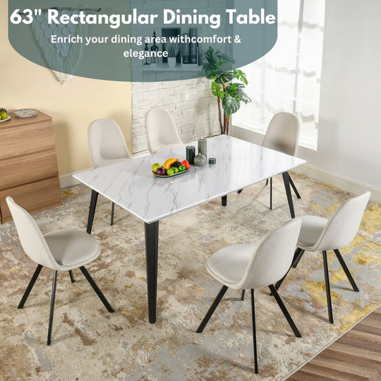 Stan Modern Rectangular Dining Table, Perfect for Home and Small Spaces-HOMY CASA 