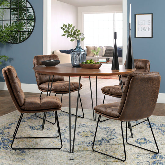 Steffen Mid-Century Modern Upholstered Dining Chairs(Set of 2)