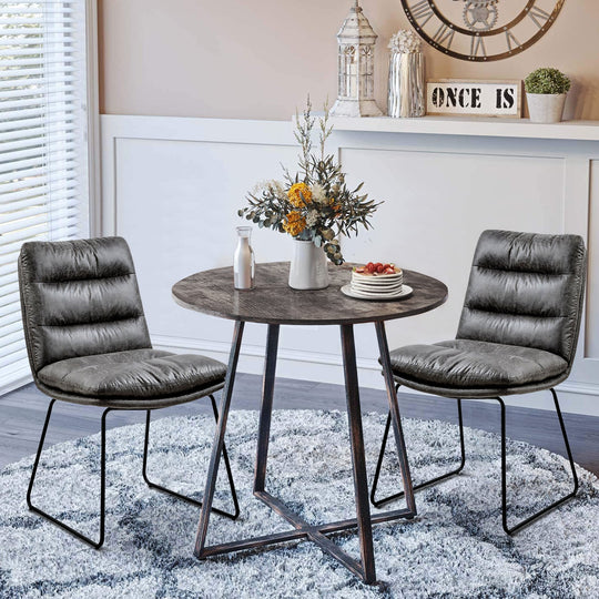 Steffen Mid-Century Modern Upholstered Dining Chairs(Set of 2)