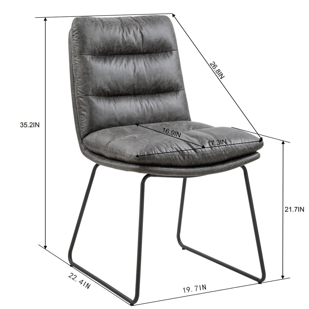 Steffen Mid-Century Modern Upholstered Dining Chairs(Set of 2)