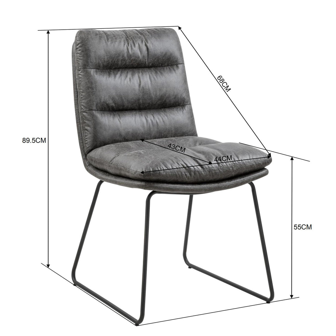 Steffen Mid-Century Modern Upholstered Dining Chairs(Set of 2)