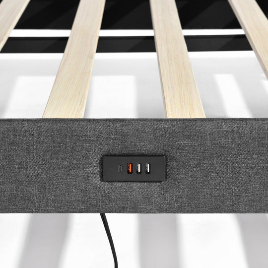 Summit Modern Upholstered Bed Frame