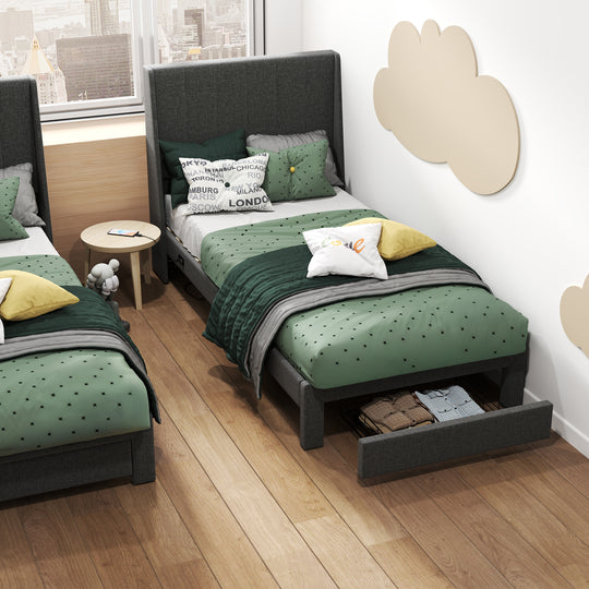 Summit Modern Upholstered Bed Frame