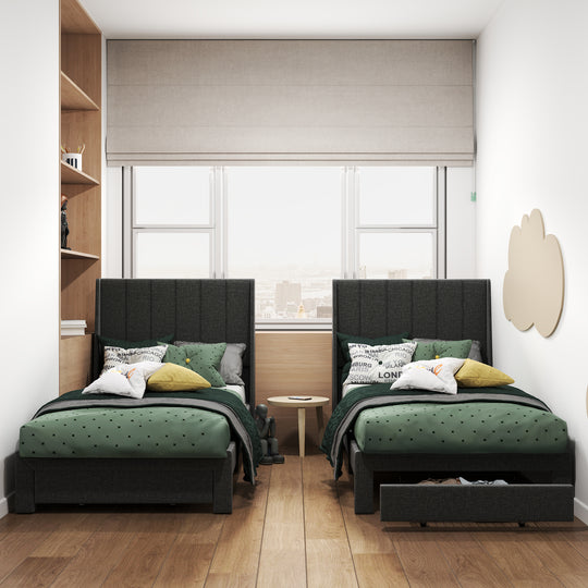 Summit Modern Upholstered Bed Frame
