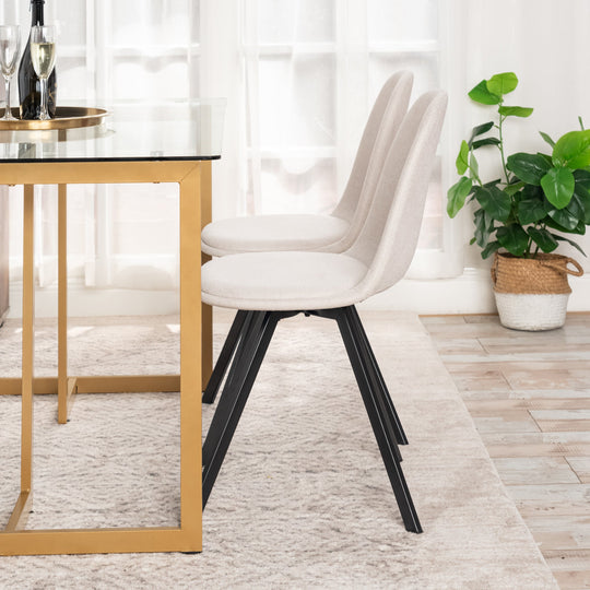 Sunflower Stylish swivel Dining Chairs-HOMY CASA