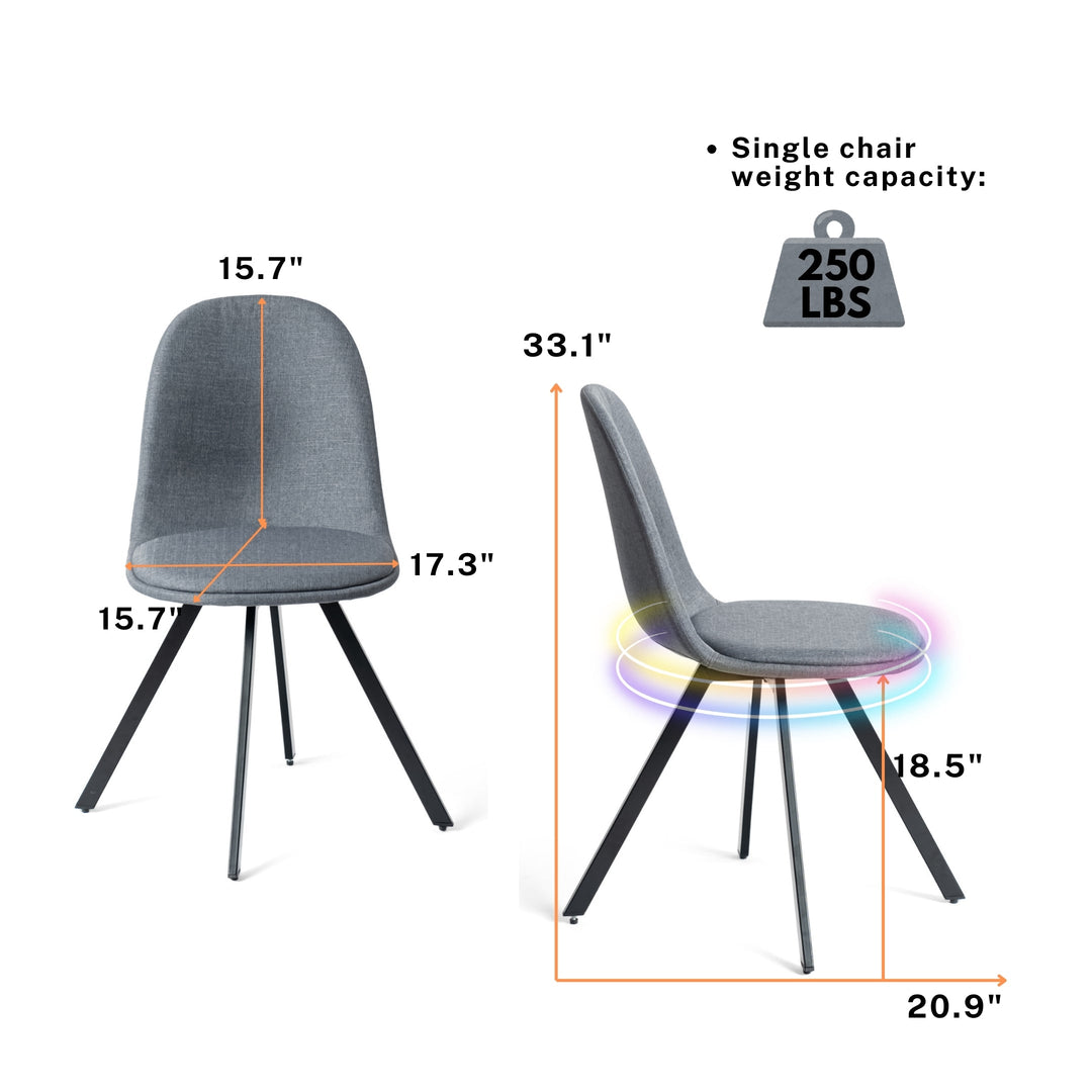 Sunflower Stylish swivel Dining Chairs-HOMY CASA