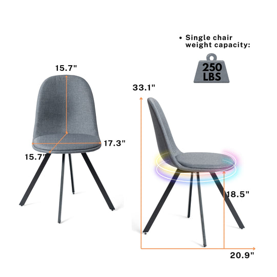 Sunflower Stylish swivel Dining Chairs-HOMY CASA