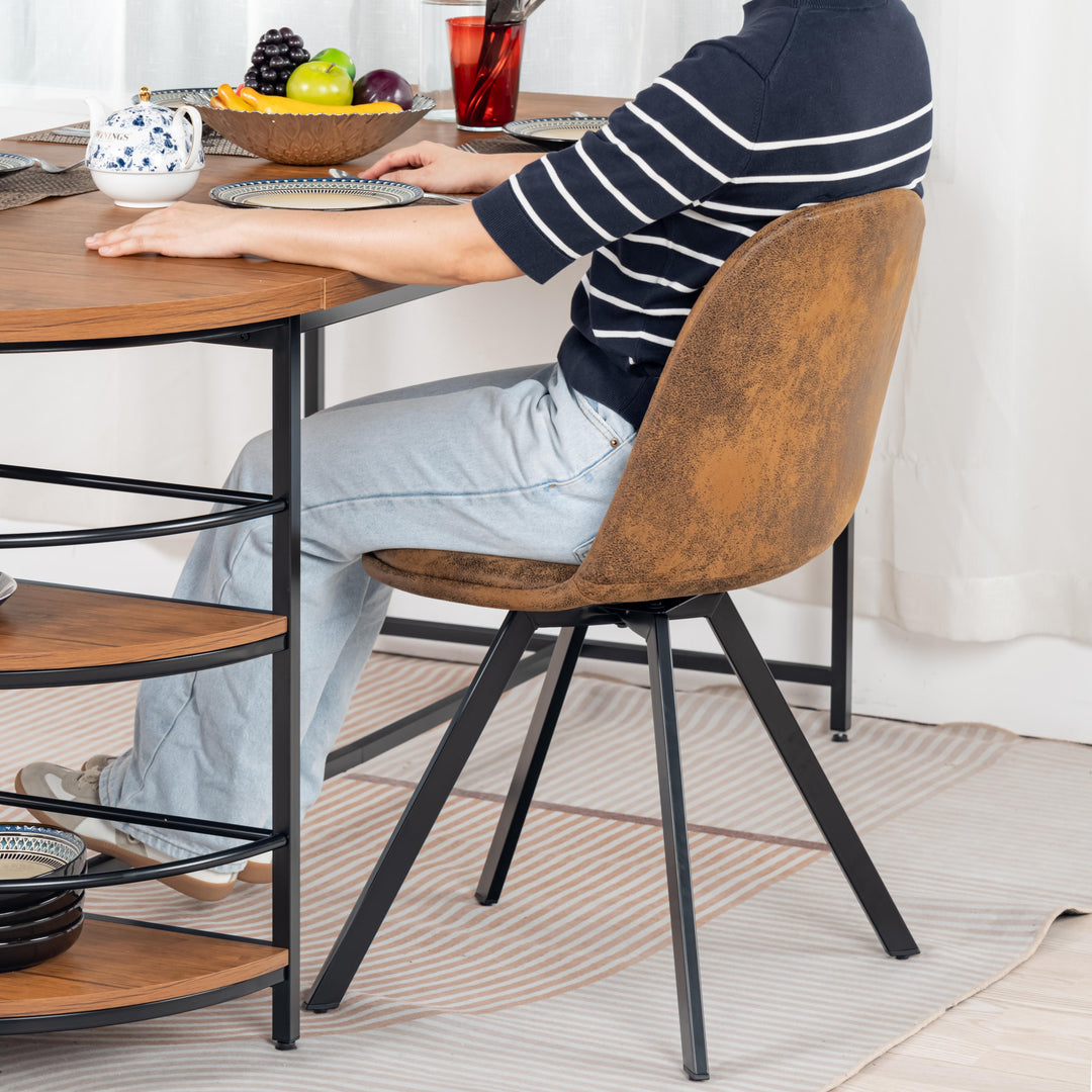 Sunflower Stylish swivel Dining Chairs-HOMY CASA