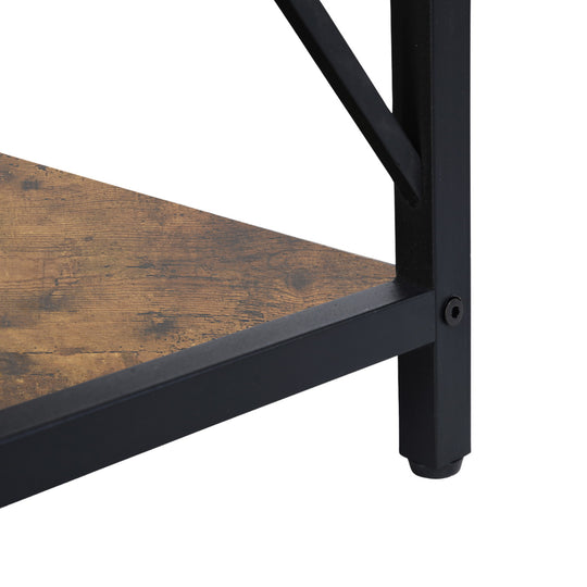 Taryn 3 Tier Metal frame TV Cabinet with LED Lighting-HOMY CASA