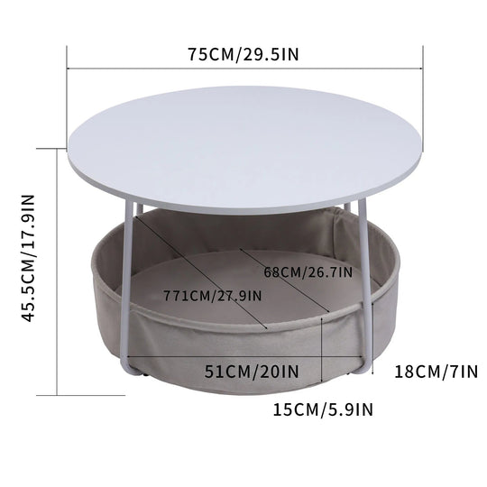 Modern white coffee table with a minimalist design, perfect for contemporary interiors.