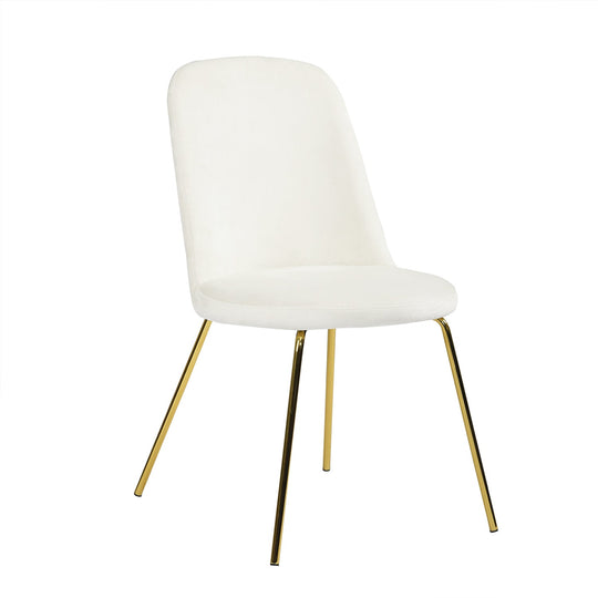 Zanka White Upholstery Kitchen & Dining Room Chair