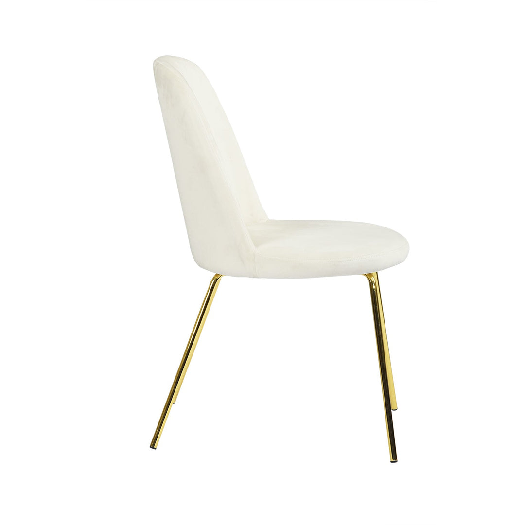 Zanka White Upholstery Kitchen & Dining Room Chair