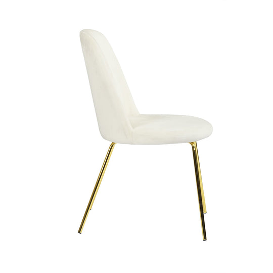 Zanka White Upholstery Kitchen & Dining Room Chair