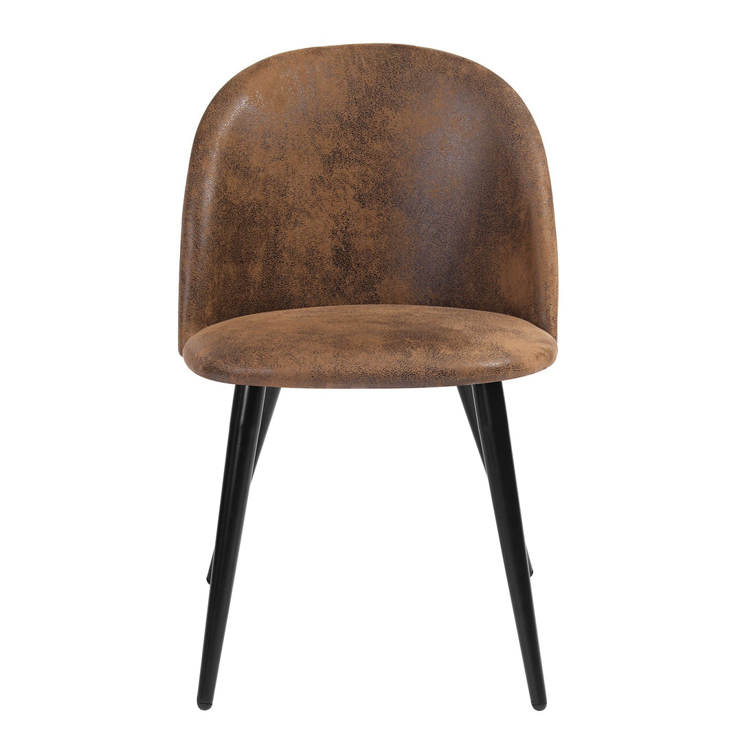 Zomba Suede Brown Upholstery Kitchen & Dining Room Chair