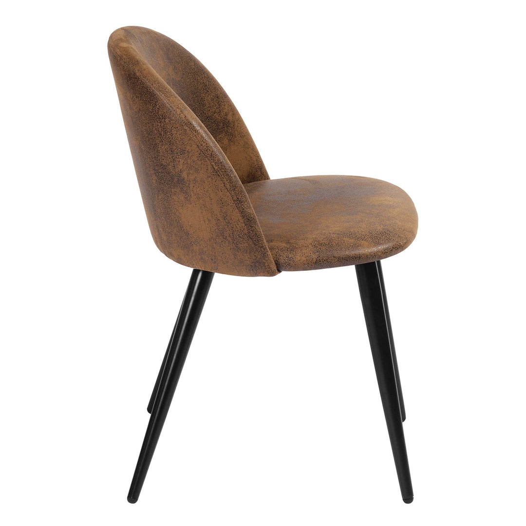 Zomba Suede Brown Upholstery Kitchen & Dining Room Chair