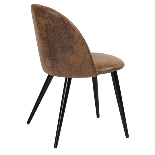 Zomba Suede Brown Upholstery Kitchen & Dining Room Chair
